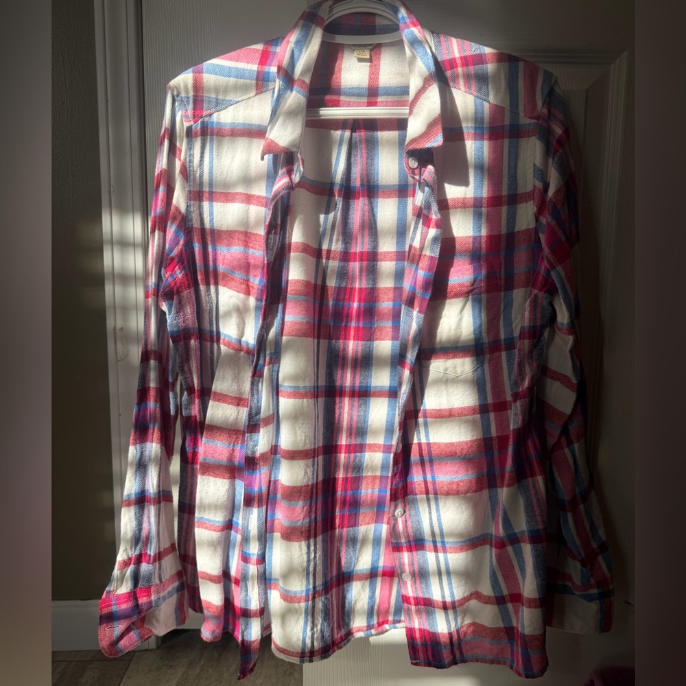 Classic Red and Blue Plaid  Shirt